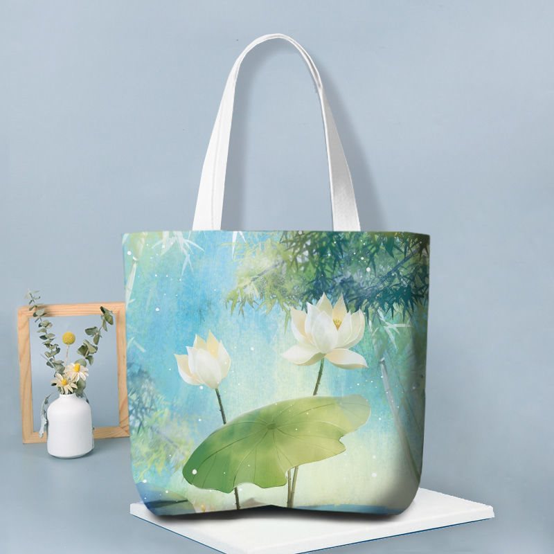 Retro Blooming Style Canvas Bag For Women