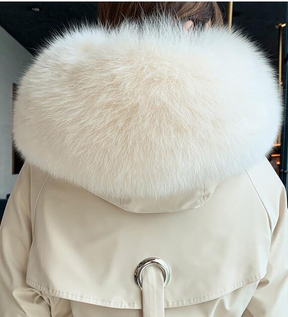 Solid Color Fur Collar Plush Lining Cotton Coat