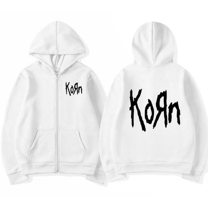 Women's Fashion Printed Zipper Hoodie