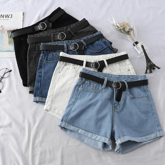 Denim Shorts Women's Summer Loose Wide-Legged Wild Thin High-Waisted Pants