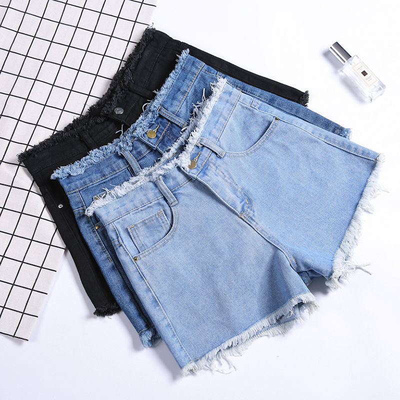 Denim Shorts Women's Summer Loose Wide-Legged Wild Thin High-Waisted Pants