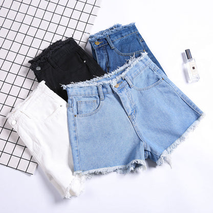 Denim Shorts Women's Summer Loose Wide-Legged Wild Thin High-Waisted Pants