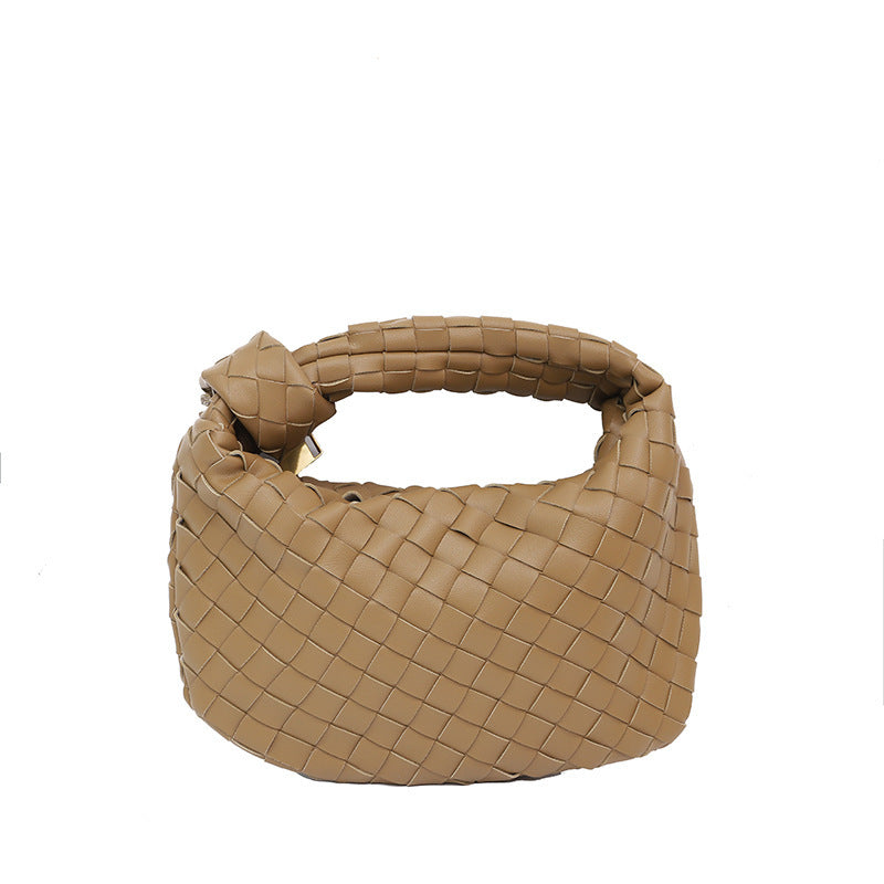 Woven Croissant Knotted Handbag Underarm Hand Bag