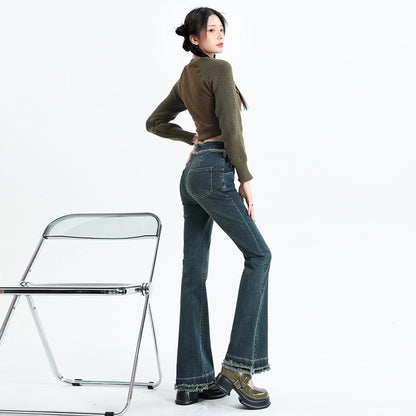 Ragged Flared Pants Versatile Casual Pants