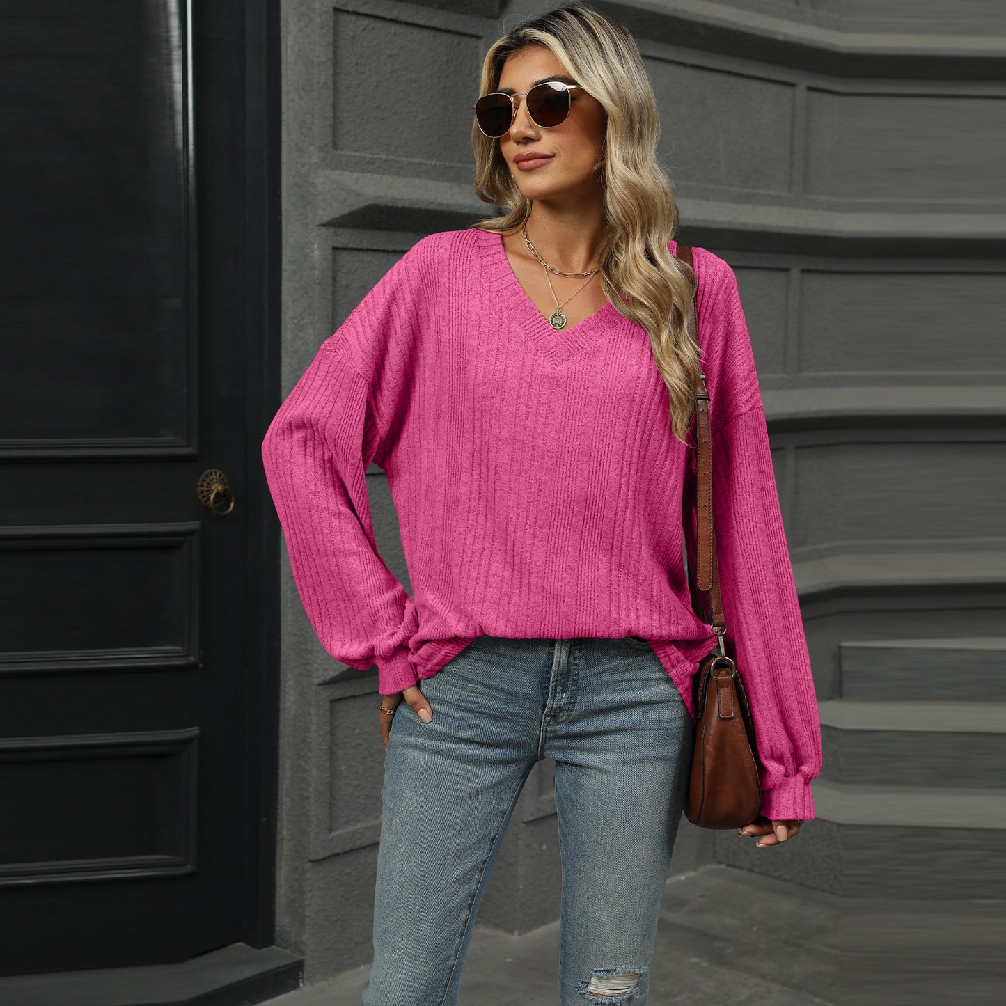 Casual Long Sleeve T-shirt Top Women's Clothing