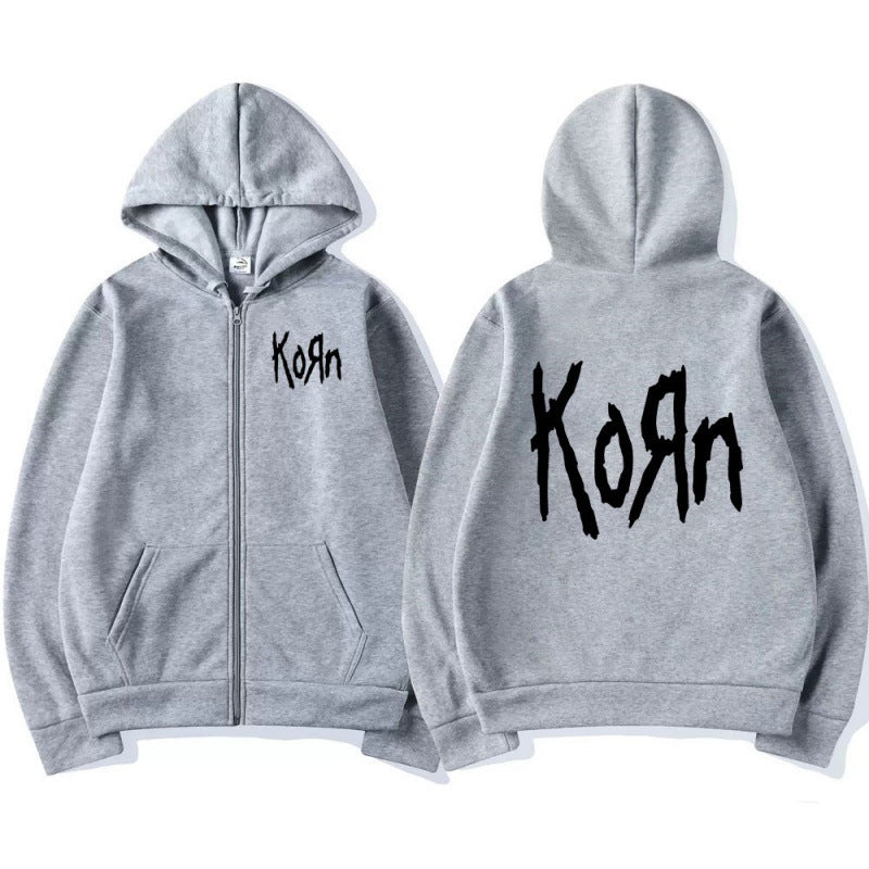 Women's Fashion Printed Zipper Hoodie