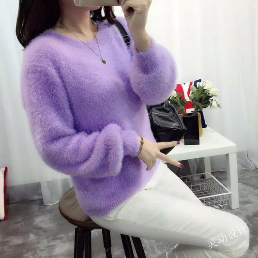 Diane Fluffy Crewneck Sweater