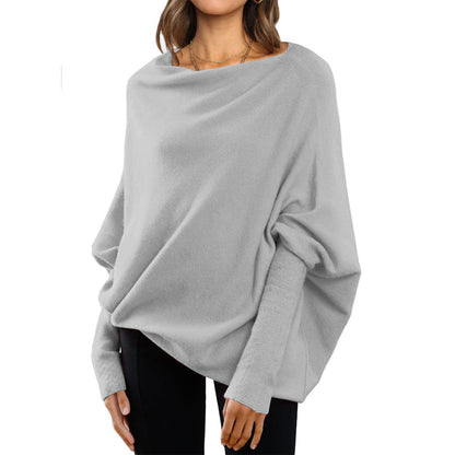 Loose Bat Sleeve Sweater Top