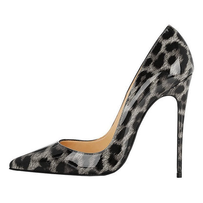 Animal Texture Pointed Toe High Heel Women's Shoes