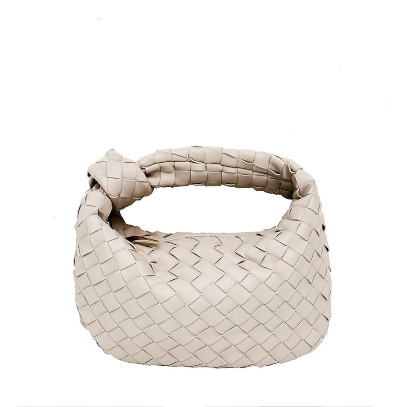 Woven Croissant Knotted Handbag Underarm Hand Bag