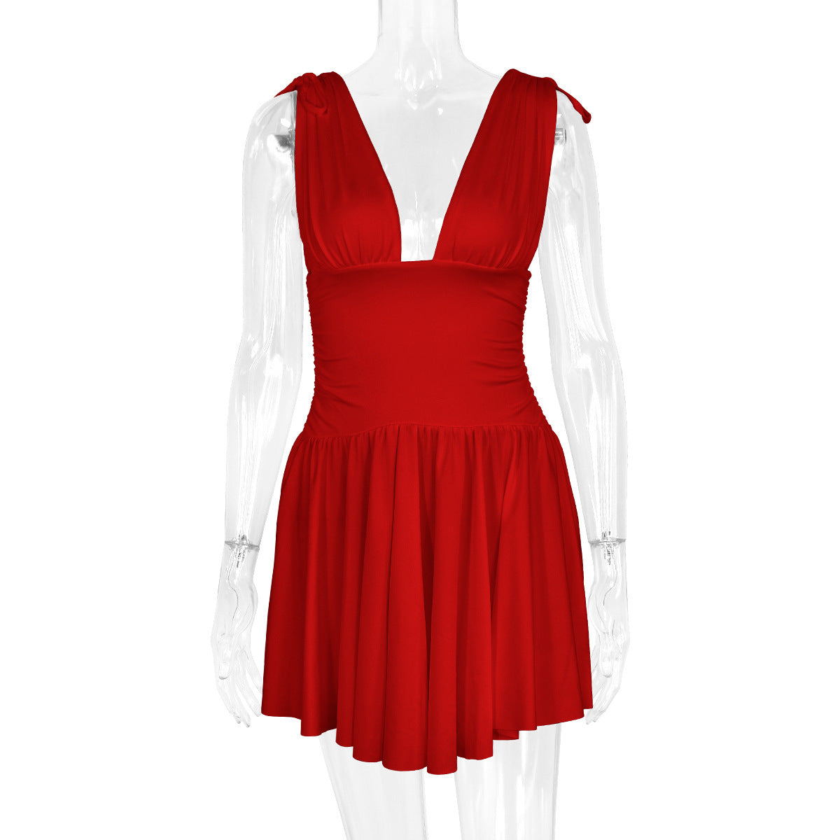 Like Naomi V-neck Ruffle Mini Dress