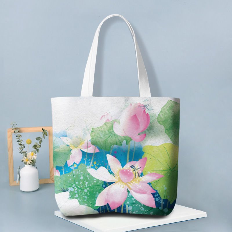 Retro Blooming Style Canvas Bag For Women