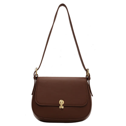 Retro Small Bag Female Temperament Saddle Textured