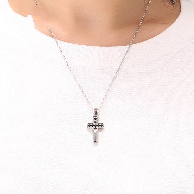 Classic Diamond Cross Necklace Pendant