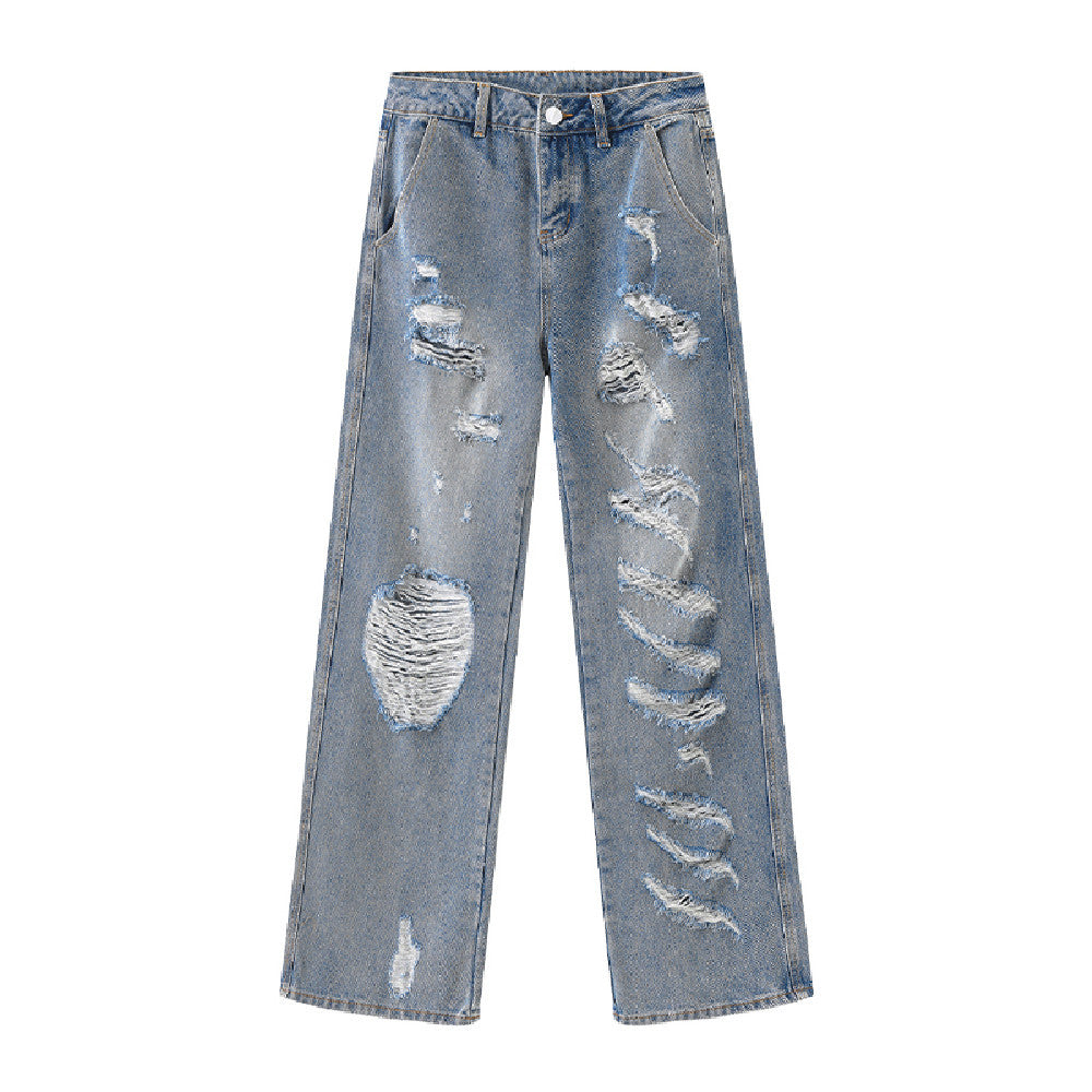 Women's Wide Leg Torn Jeans