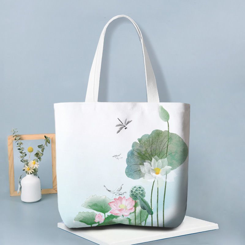 Retro Blooming Style Canvas Bag For Women