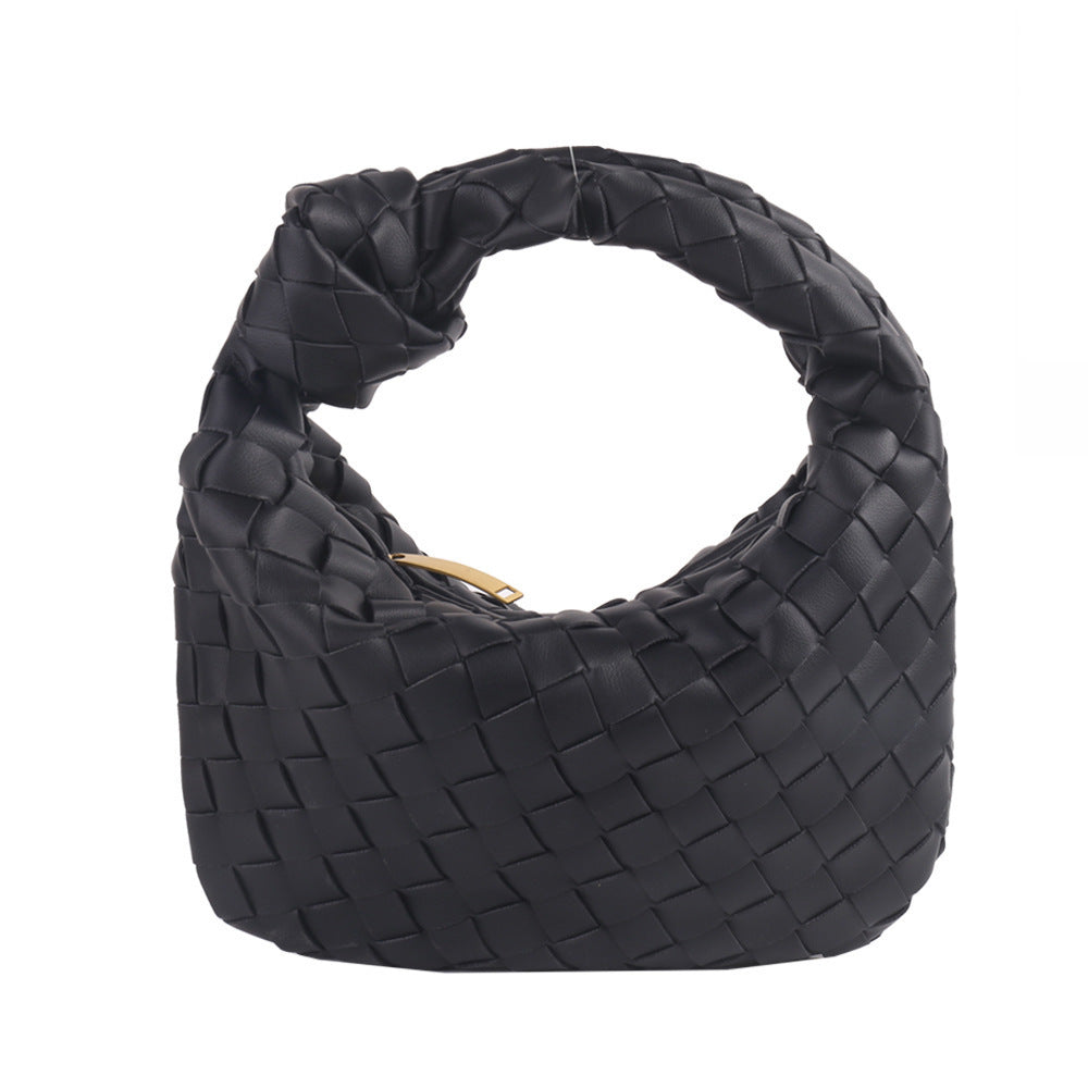 Woven Croissant Knotted Handbag Underarm Hand Bag