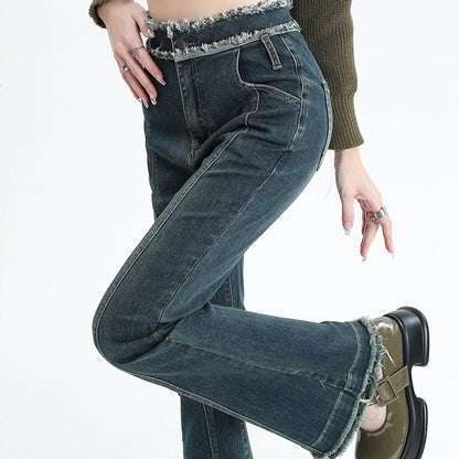 Ragged Flared Pants Versatile Casual Pants