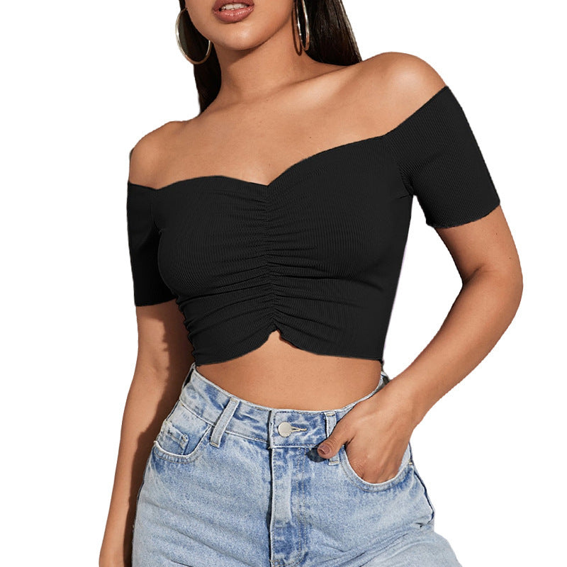 One Shoulder Top T Shirt Slim Fit