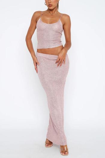 Satina sling maxi skirt set