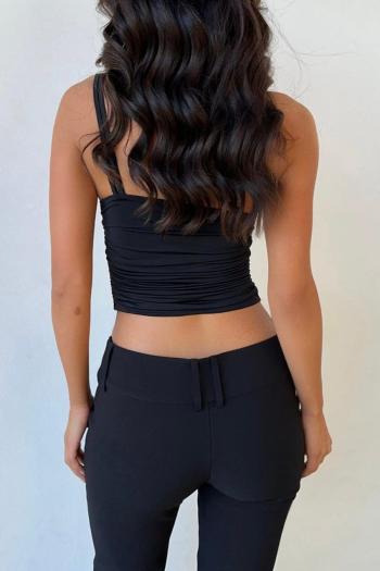 Allure one shoulder O-ring crop top