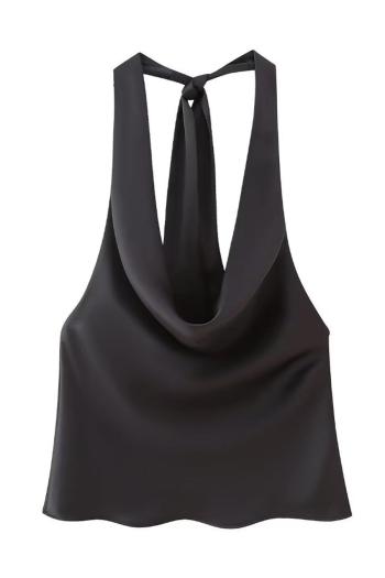 Mal halter-neck crop vest