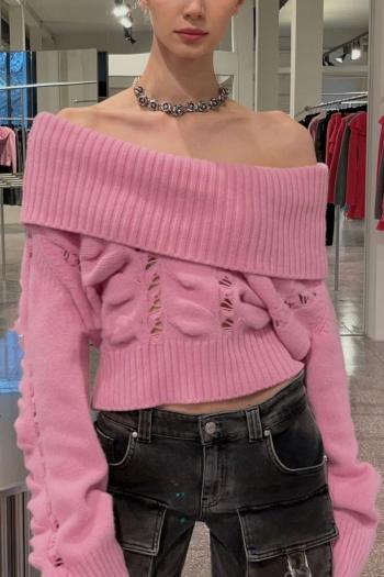 Indi ribbed knit off shoulder sweater