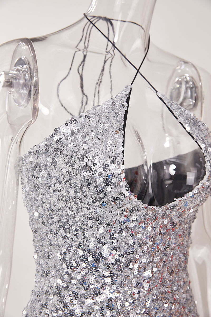 Star Girl sequin halter tank top