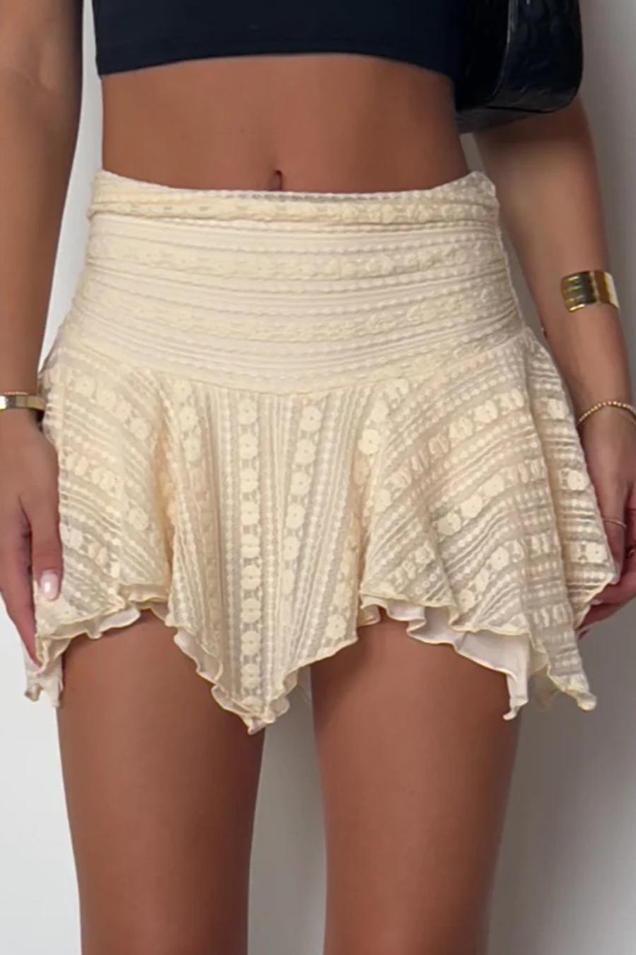 Ashley Layered Lace Mini Skirt