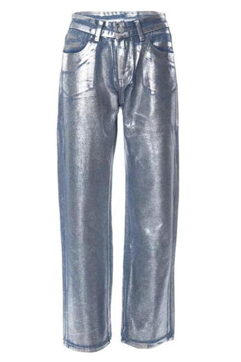 Perrie metallic high waist jeans