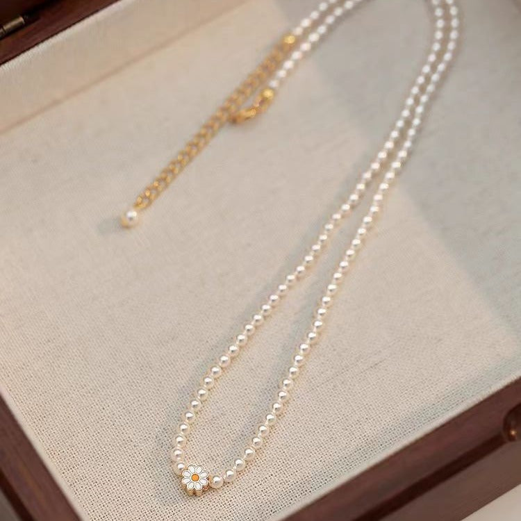 Light Luxury Small Pearl Beads Necklace