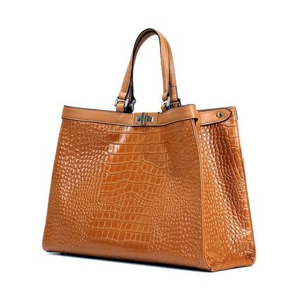 Large Top Layer Cowhide Handbag