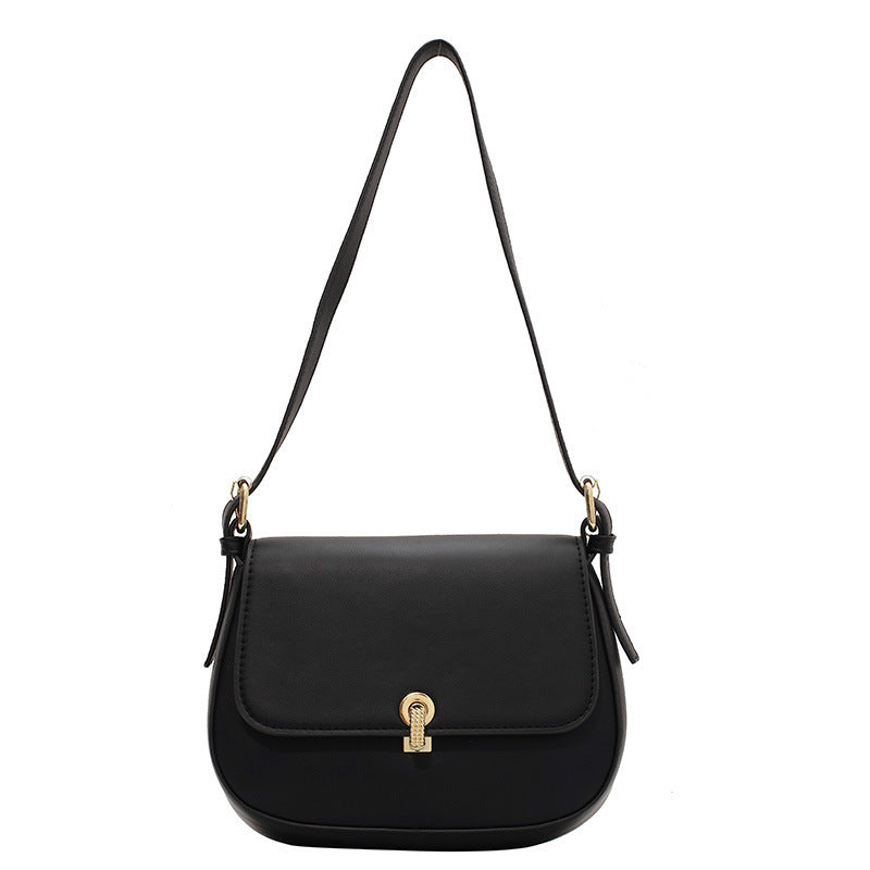 Retro Small Bag Female Temperament Saddle Textured