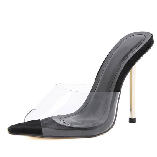 Women Sandals Fashion Simple Metal High-heeled Stiletto