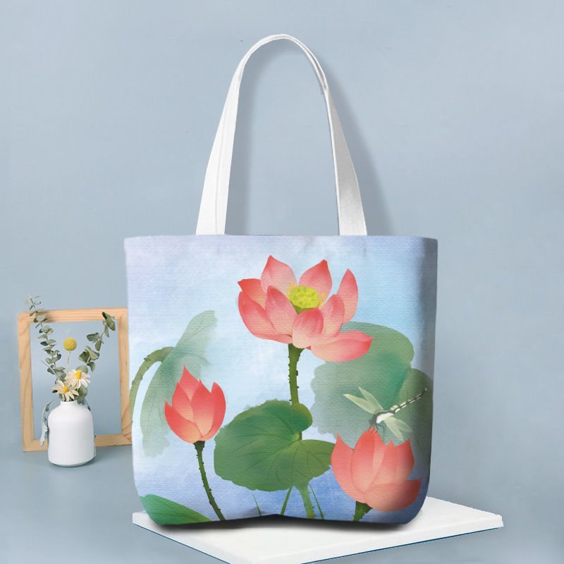 Retro Blooming Style Canvas Bag For Women