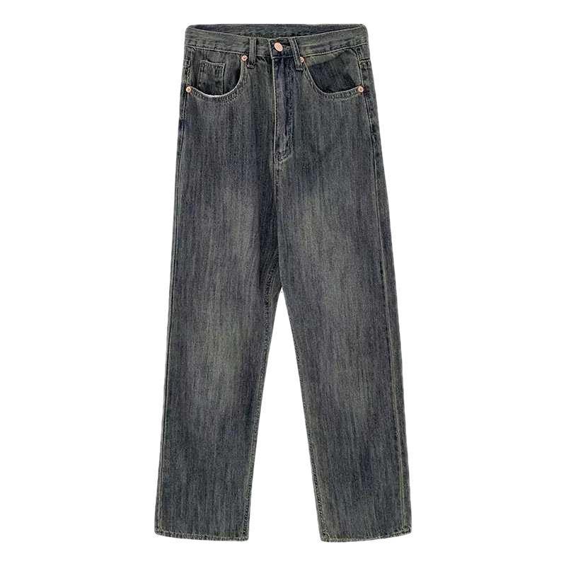 Women's Fashion Personality Retro Straight Jeans