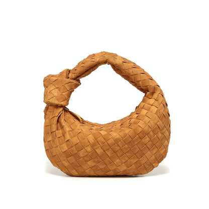 Woven Croissant Knotted Handbag Underarm Hand Bag