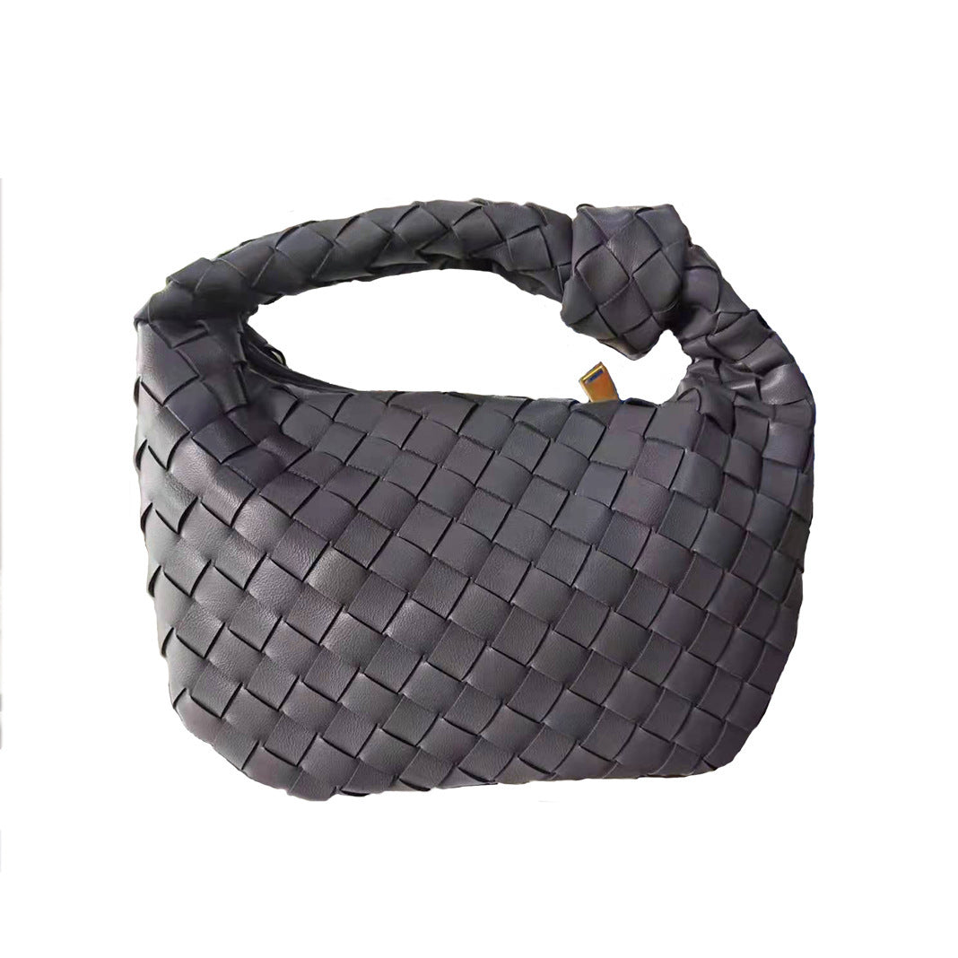 Woven Croissant Knotted Handbag Underarm Hand Bag