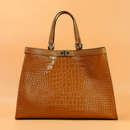 Large Top Layer Cowhide Handbag