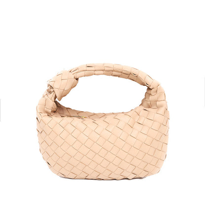 Woven Croissant Knotted Handbag Underarm Hand Bag