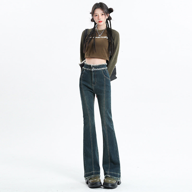 Ragged Flared Pants Versatile Casual Pants