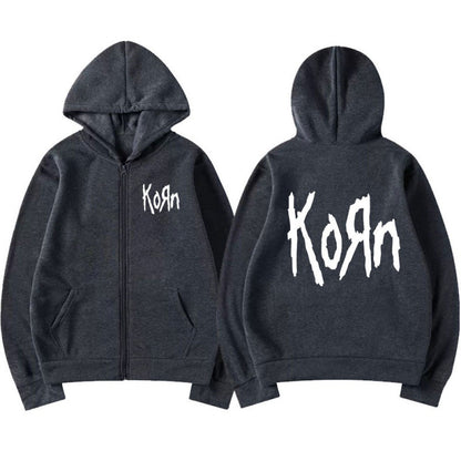 Women's Fashion Printed Zipper Hoodie