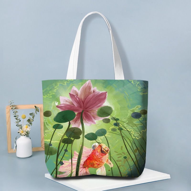 Retro Blooming Style Canvas Bag For Women