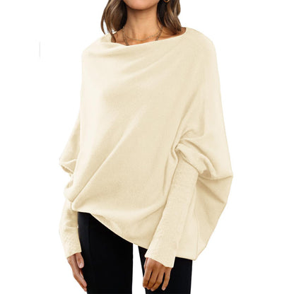 Loose Bat Sleeve Sweater Top